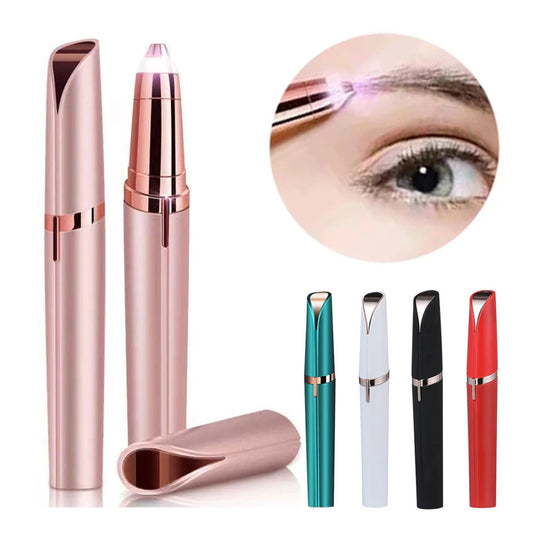 Womens Electric Eyebrow Trimmer Eye Brow Shaper Pencil Face Hair Remover for Women Automatic Eyebrow Shavers Pocketknife