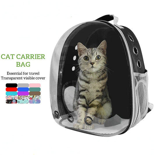 Cat Carrier Bag Outdoor Pet Bag Carriers Space Capsule Backpack Breathable Portable Travel Transparent Bag for Small Dogs Cats